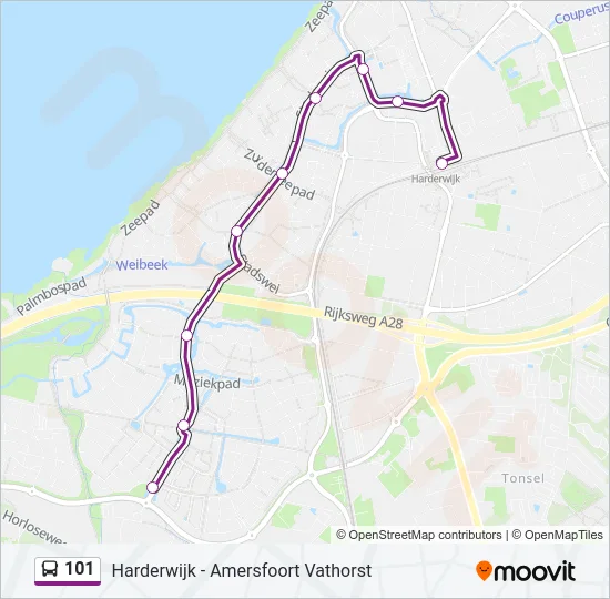 101 Bus Line Map