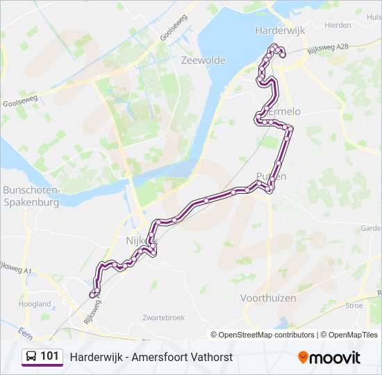 101 Bus Line Map