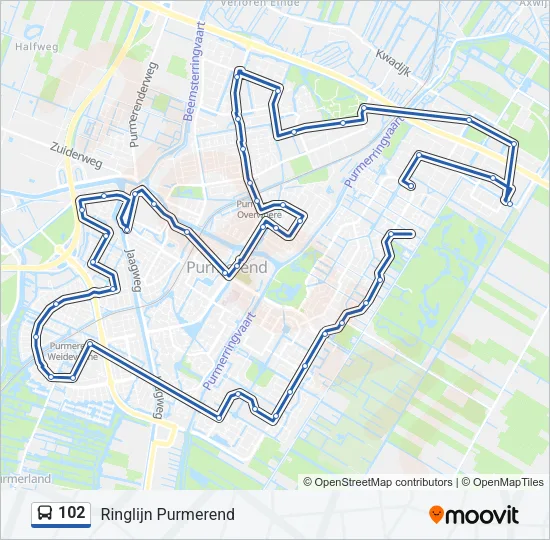 102 Bus Line Map