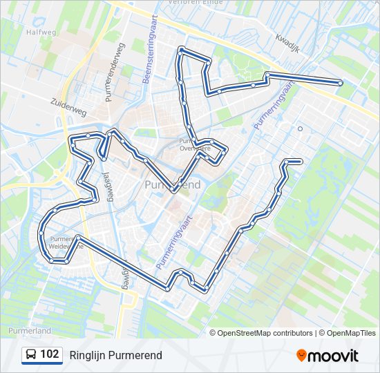 102 Bus Line Map