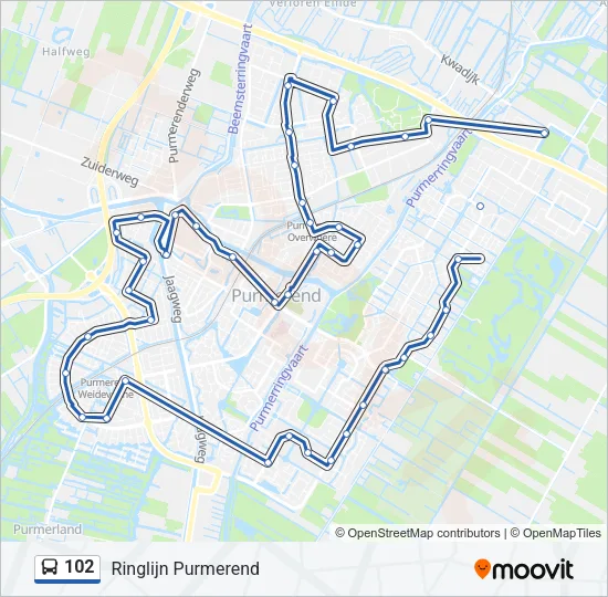 102 Bus Line Map