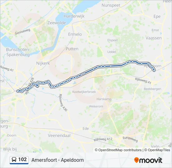 102 Bus Line Map