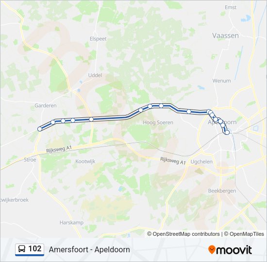 102 Bus Line Map