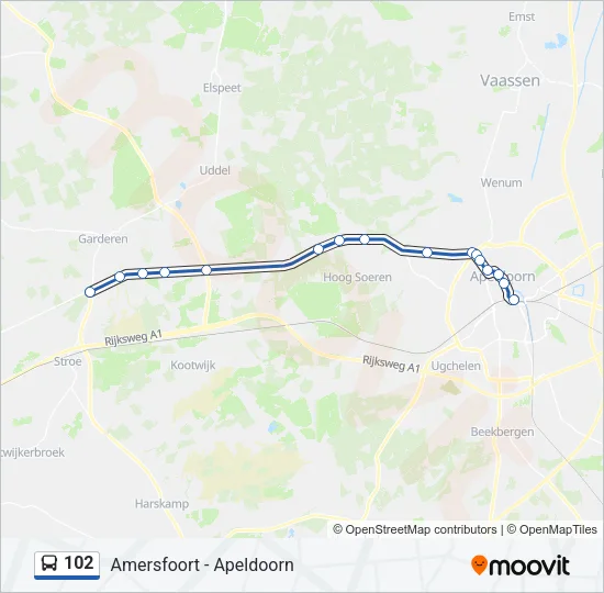 102 Bus Line Map
