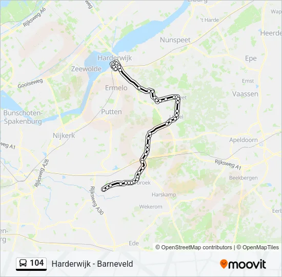 104 Bus Line Map