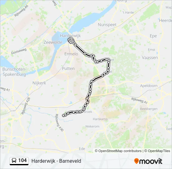 104 Bus Line Map