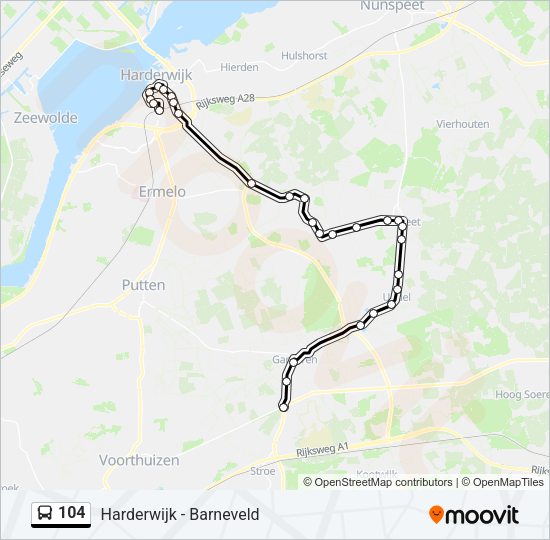 104 Bus Line Map