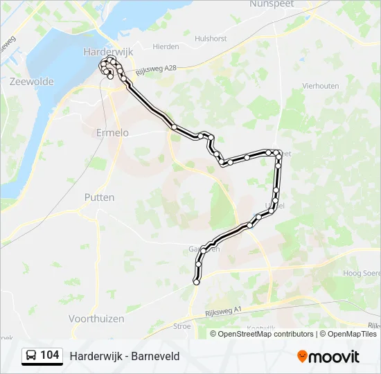 104 Bus Line Map