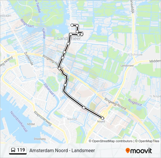 119 Bus Line Map