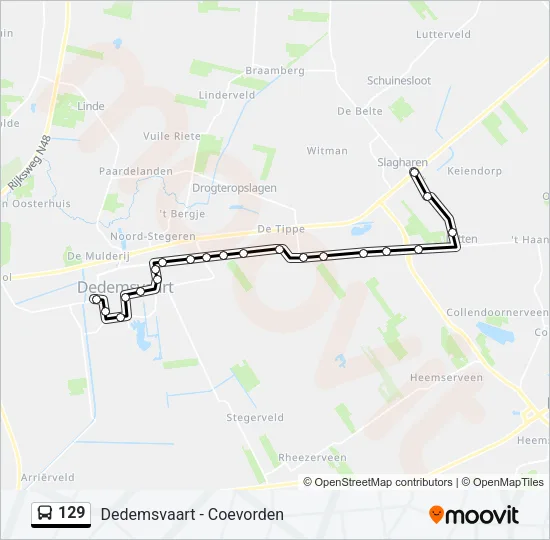 129 Bus Line Map