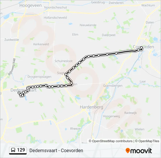 129 Bus Line Map
