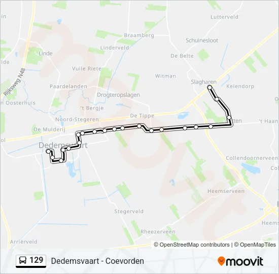 129 Bus Line Map