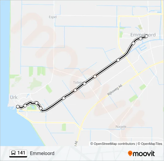 141 Bus Line Map