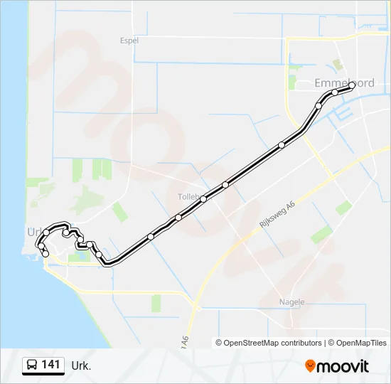141 Bus Line Map