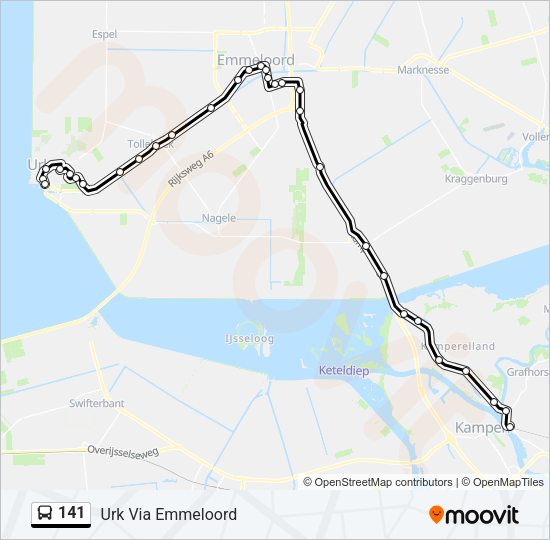 141 Bus Line Map
