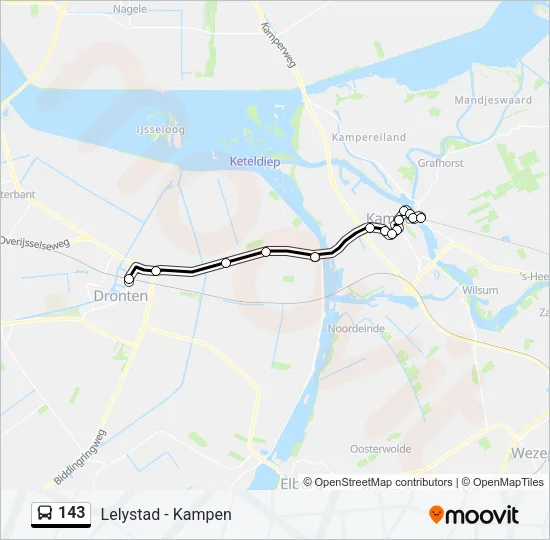 143 Bus Line Map