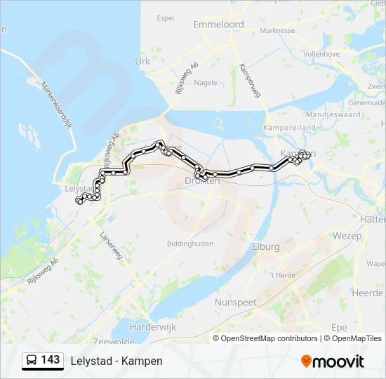 143 Bus Line Map
