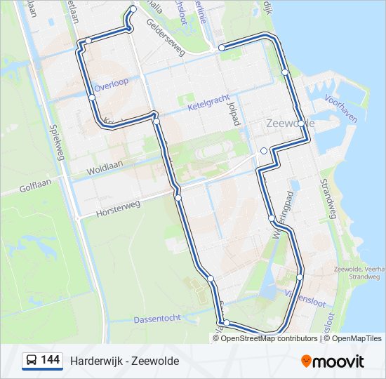 144 bus Line Map