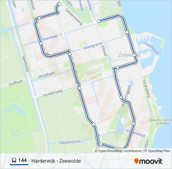 144 Bus Line Map