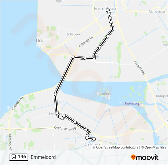 146 Bus Line Map