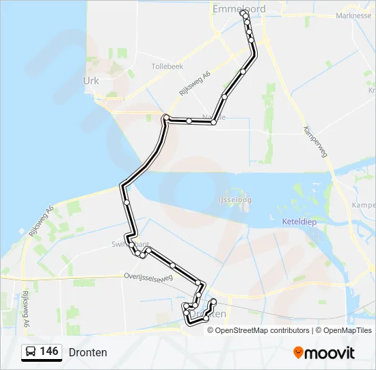 146 Bus Line Map