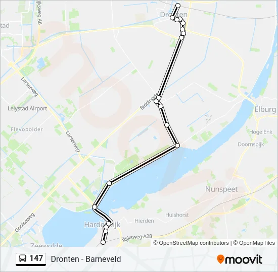 147 Bus Line Map
