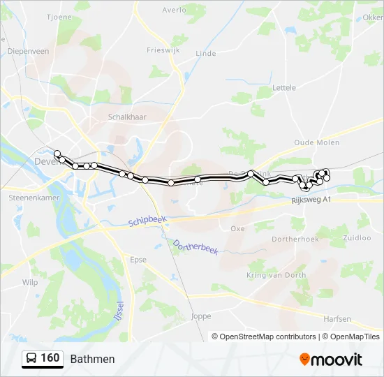160 Bus Line Map