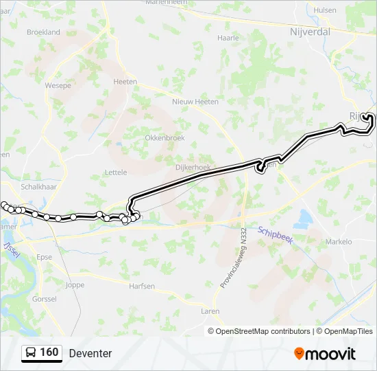 160 Bus Line Map