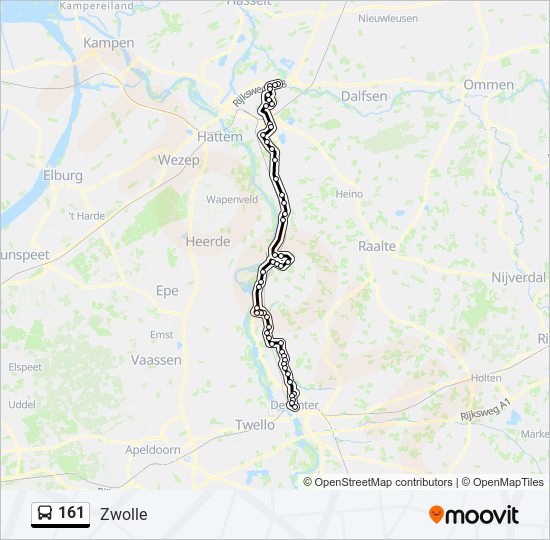 161 bus Line Map