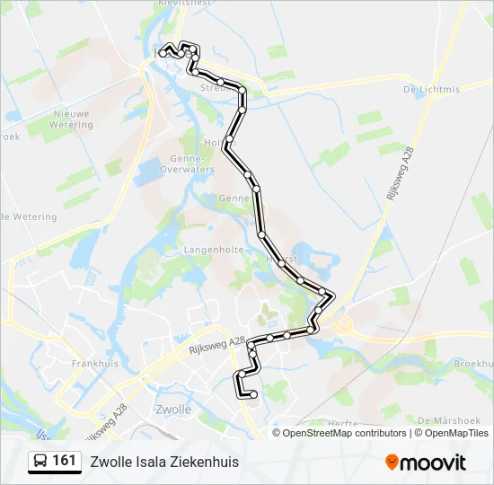 161 Bus Line Map