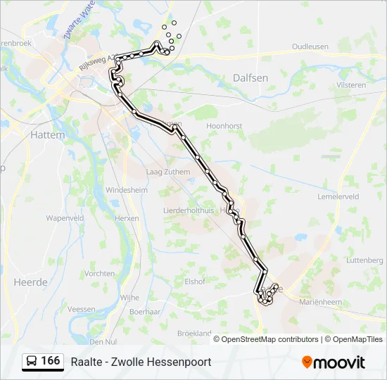 166 Bus Line Map