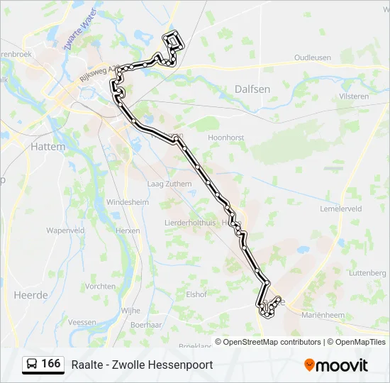 166 Bus Line Map