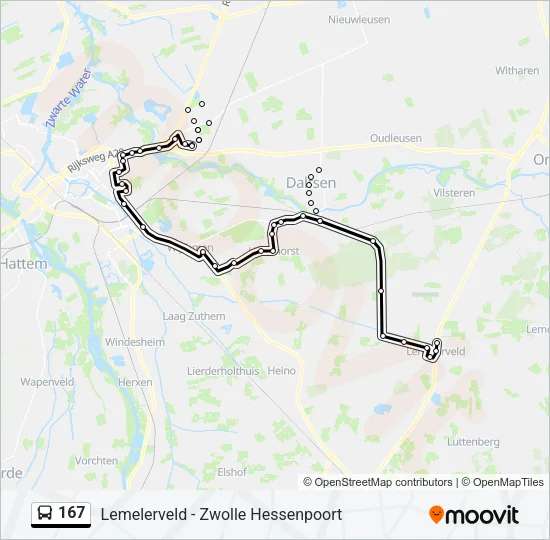 167 Bus Line Map