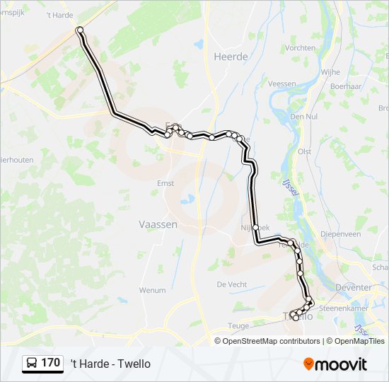 170 bus Line Map