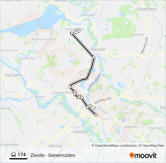 174 Bus Line Map