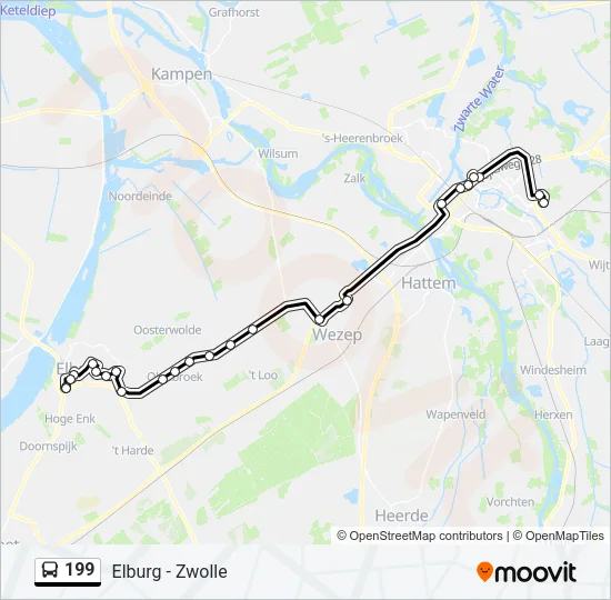 199 Bus Line Map