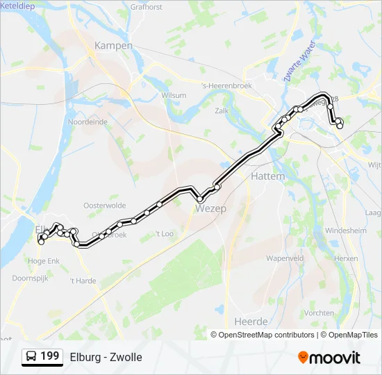 199 Bus Line Map