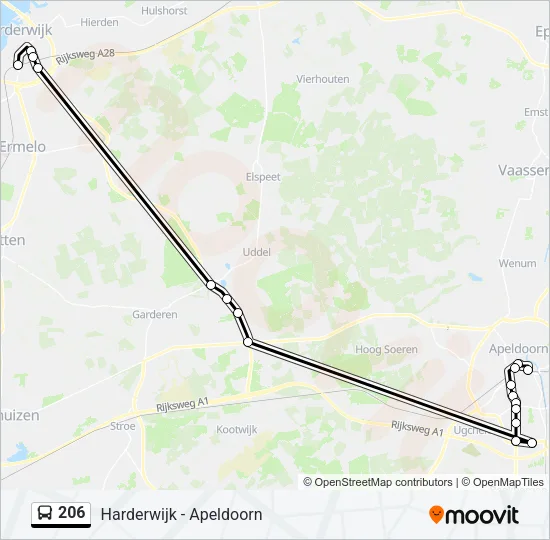 206 Bus Line Map