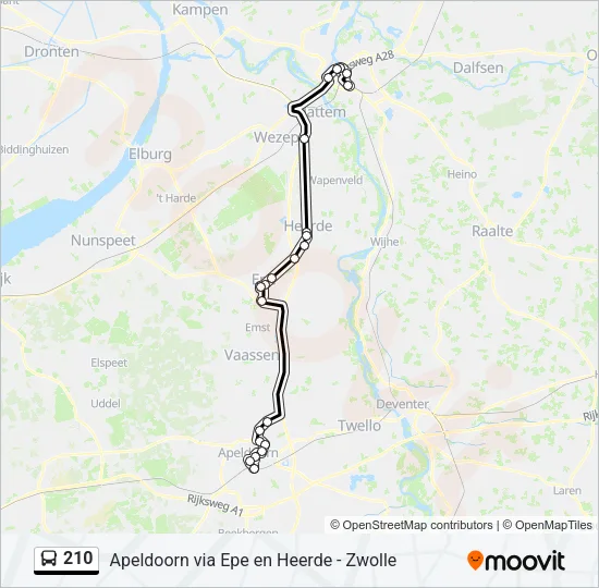 210 Bus Line Map