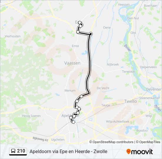 210 Bus Line Map