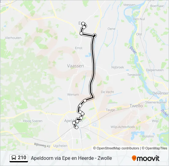 210 Bus Line Map