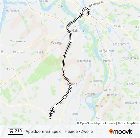 210 Bus Line Map