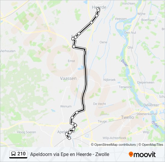 210 Bus Line Map