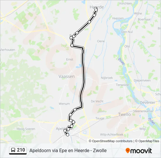 210 Bus Line Map