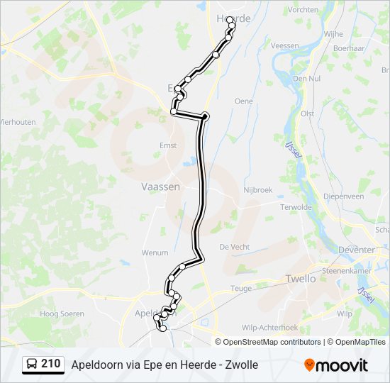 210 Bus Line Map