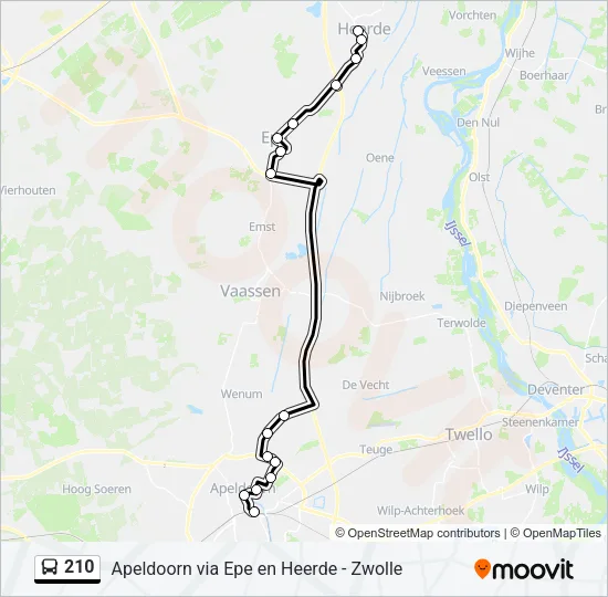 210 Bus Line Map