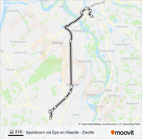 210 Bus Line Map