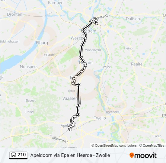 210 Bus Line Map