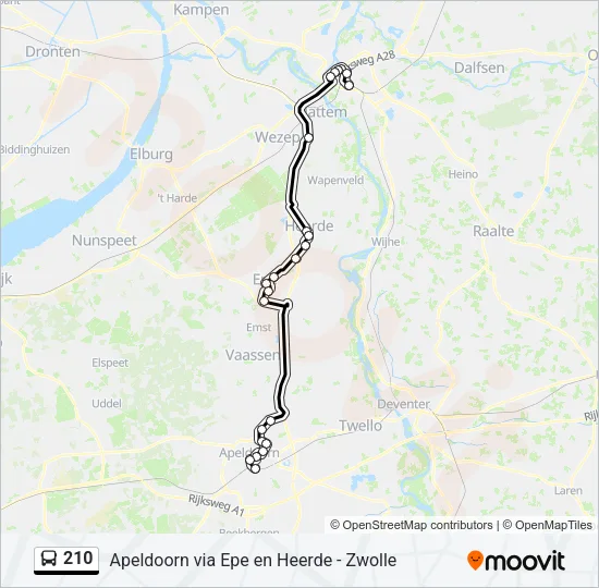 210 Bus Line Map