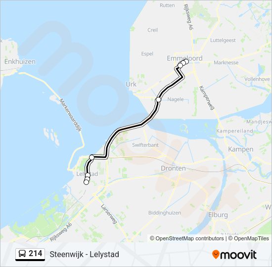 214 Bus Line Map